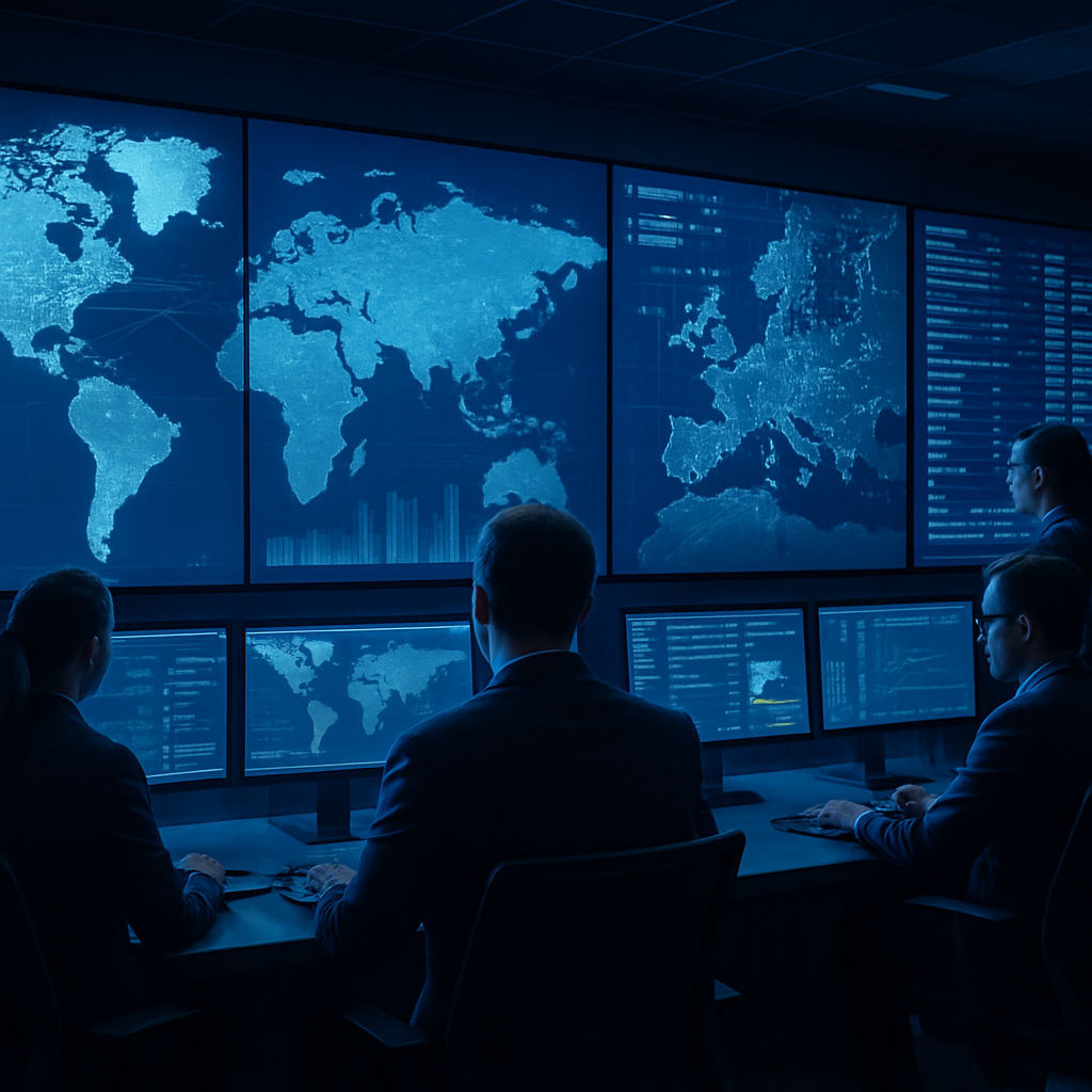 Global Freight Logistics global operations control room